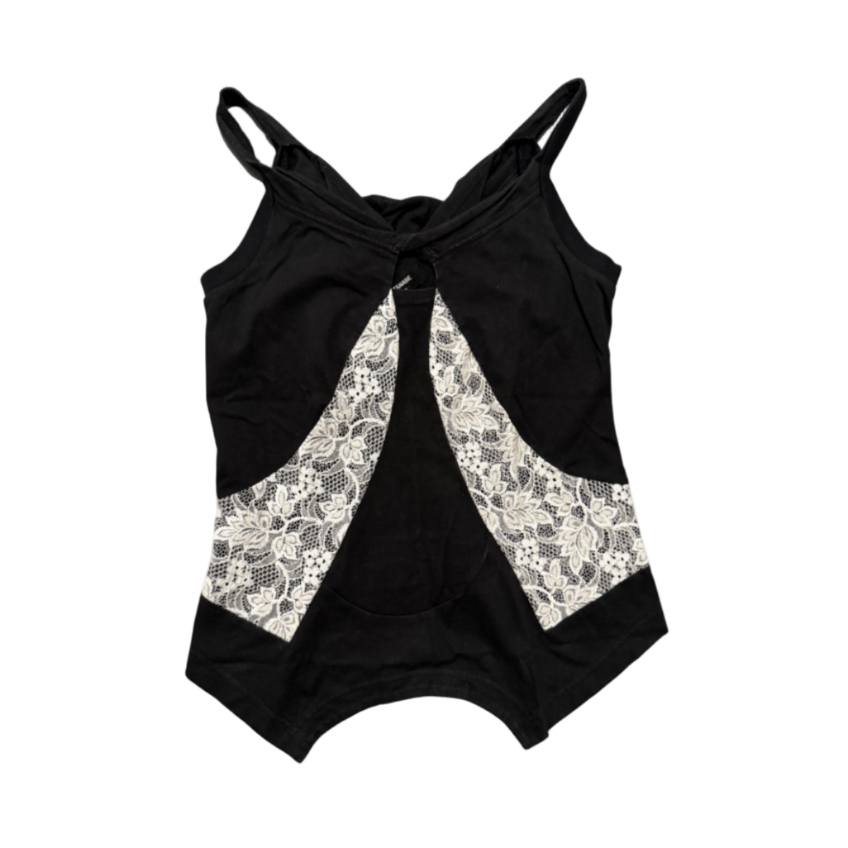 Junya Watanabe Lace/Black Docking Asymmetric Top