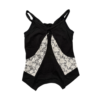 Junya Watanabe Lace/Black Docking Asymmetric Top