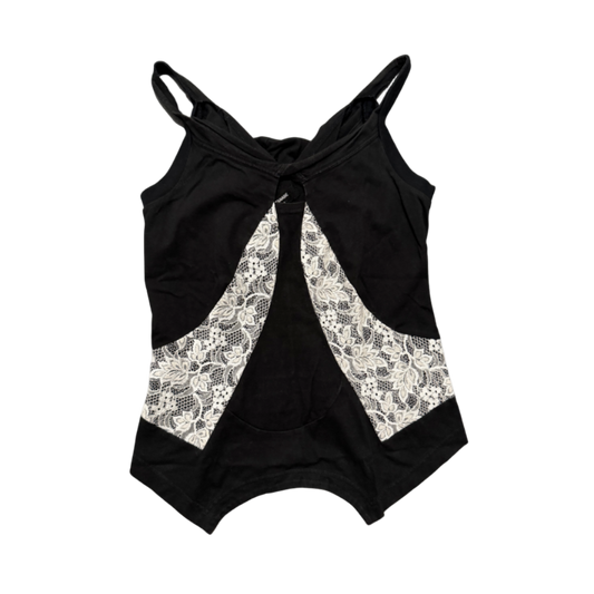 Junya Watanabe Lace/Black Docking Asymmetric Top