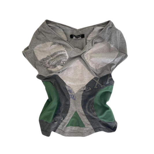 Junya Watanabe Patchwork Docking Asymmetric Top