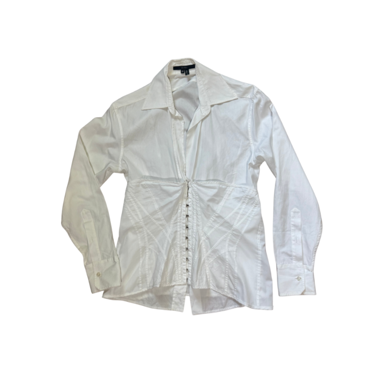 Gucci Corset Style Long Sleeve Blouse Top