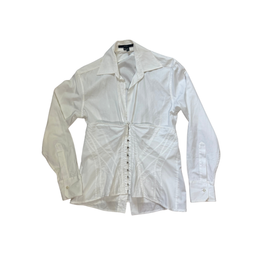 Gucci Corset Style Long Sleeve Blouse Top