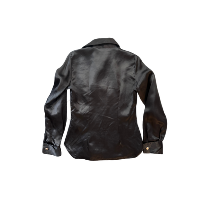 Gucci Black Silk Button-Up Shirt