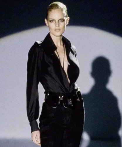 Gucci Black Silk Button-Up Shirt
