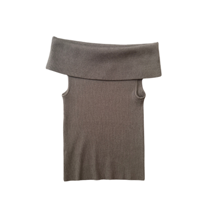 Celine by Michael Kors S/S 2001 Off-The-Shoulder Knit Top