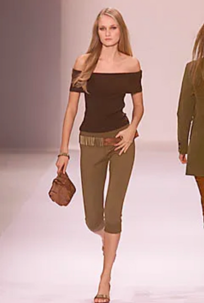 Celine by Michael Kors S/S 2001 Off-The-Shoulder Knit Top