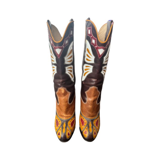 Dolce & Gabbana Stiletto Cowboy Butterfly Boots