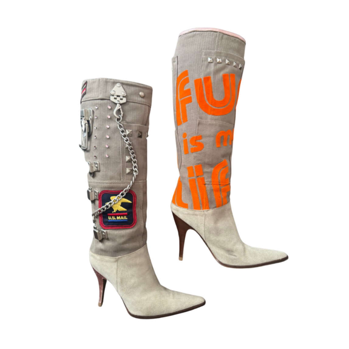 Dolce & Gabbana “Fun is My Life” Utility Boots