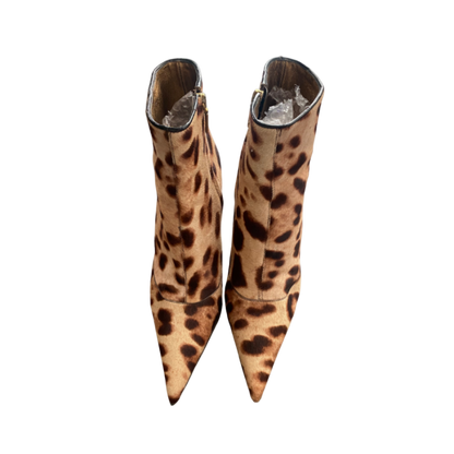 Dolce & Gabbana Pony Hair Leopard Mini Boots