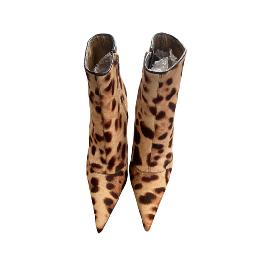 Dolce & Gabbana Pony Hair Leopard Mini Boots