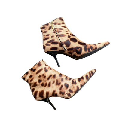 Dolce & Gabbana Pony Hair Leopard Mini Boots
