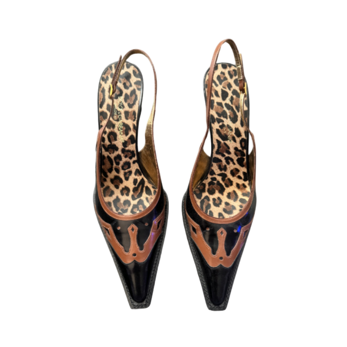 Dolce & Gabbana Western Style Slingback Sandals