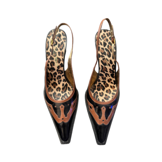 Dolce & Gabbana Western Style Slingback Sandals