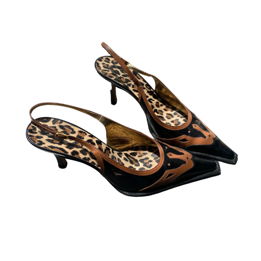 Dolce & Gabbana Western Style Slingback Sandals