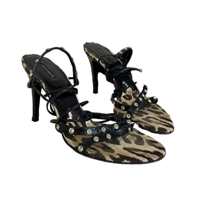 Dolce & Gabbana Rhinestone Studded Strappy Heels