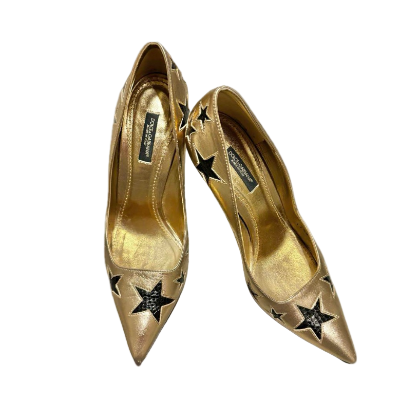 Dolce & Gabbana Gold Star Pumps
