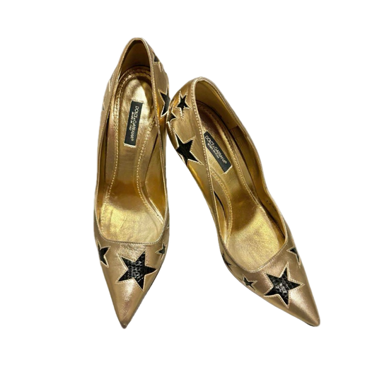Dolce & Gabbana Gold Star Pumps