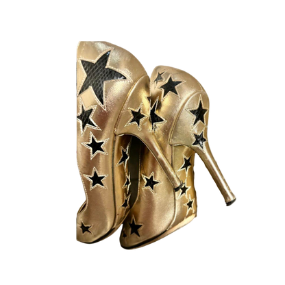 Dolce & Gabbana Gold Star Pumps