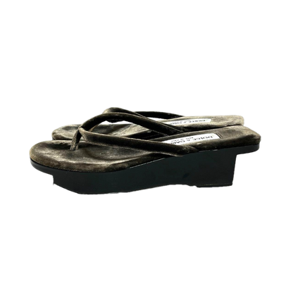 Dolce & Gabbana Platform Velour Geta Sandals