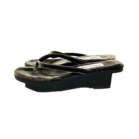 Dolce & Gabbana Platform Velour Geta Sandals