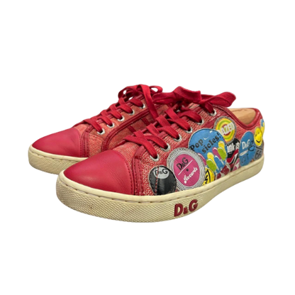 Dolce & Gabbana Printed Patch Sneakers