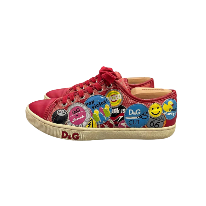 Dolce & Gabbana Printed Patch Sneakers