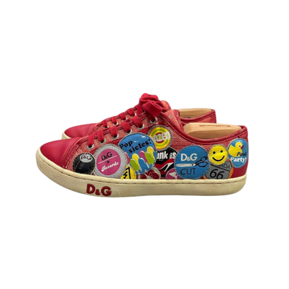 Dolce & Gabbana Printed Patch Sneakers