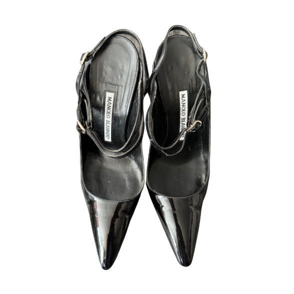 Manolo Blahnik Double Strap Mary Jane Pumps