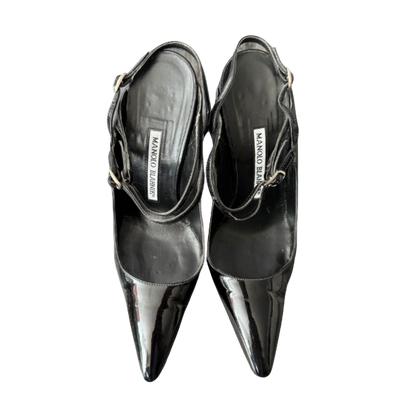 Manolo Blahnik Double Strap Mary Jane Pumps