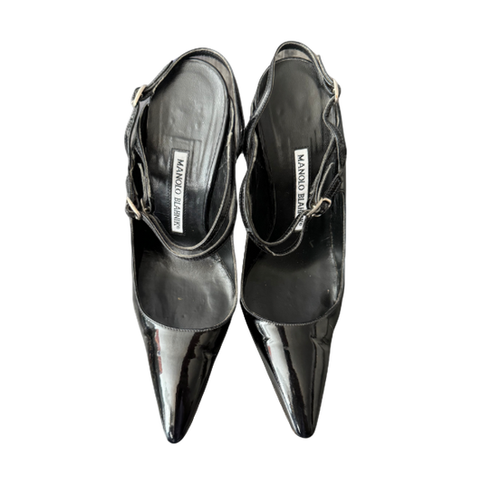Manolo Blahnik Double Strap Mary Jane Pumps