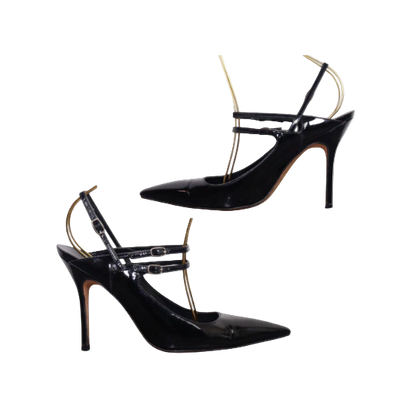 Manolo Blahnik Double Strap Mary Jane Pumps