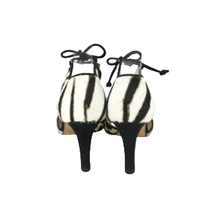 Manolo Blahnik Giraffe & Zebra Print Pony Hair Heels