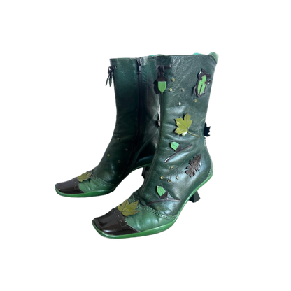 Prada Leaf and Beetle Boots