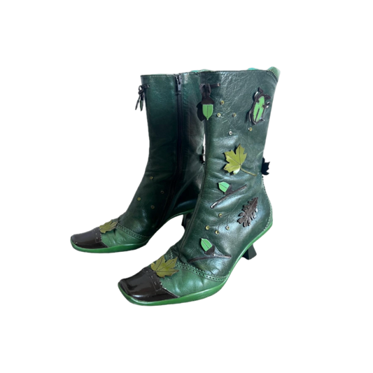 Prada Leaf and Beetle Boots