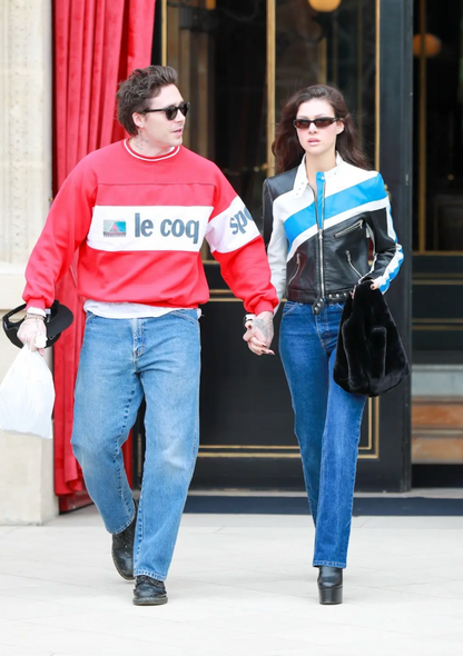 Dolce & Gabbana Blue Leather Jacket