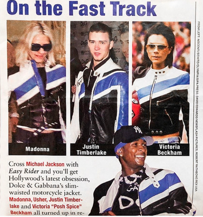 Dolce & Gabbana Blue Leather Jacket