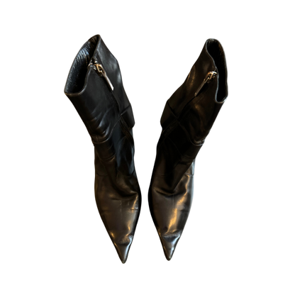 Christian Dior Black Logo Emblem Short Boots