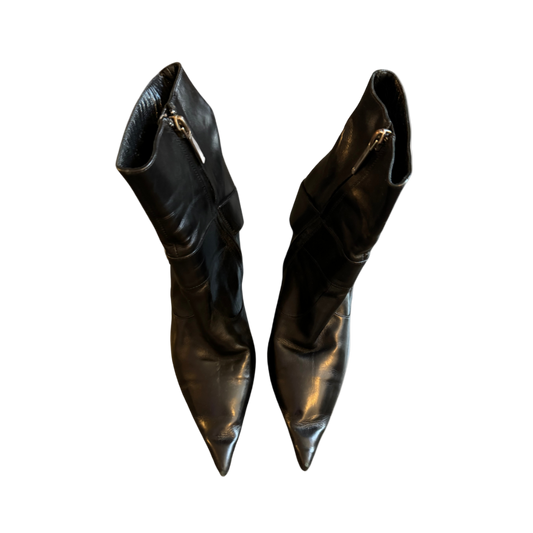 Christian Dior Black Logo Emblem Short Boots