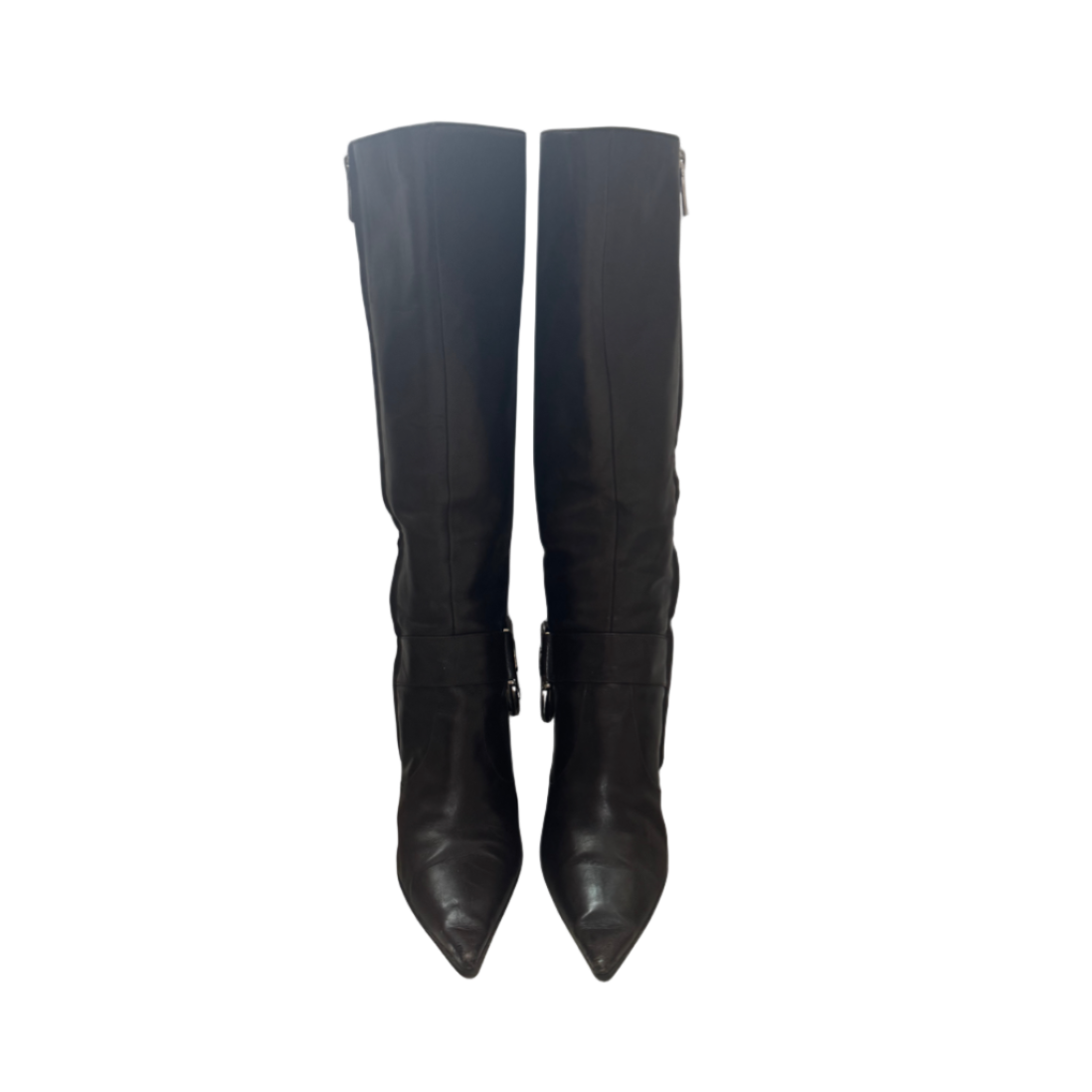 Christian Dior Brown Logo Emblem Long Boots