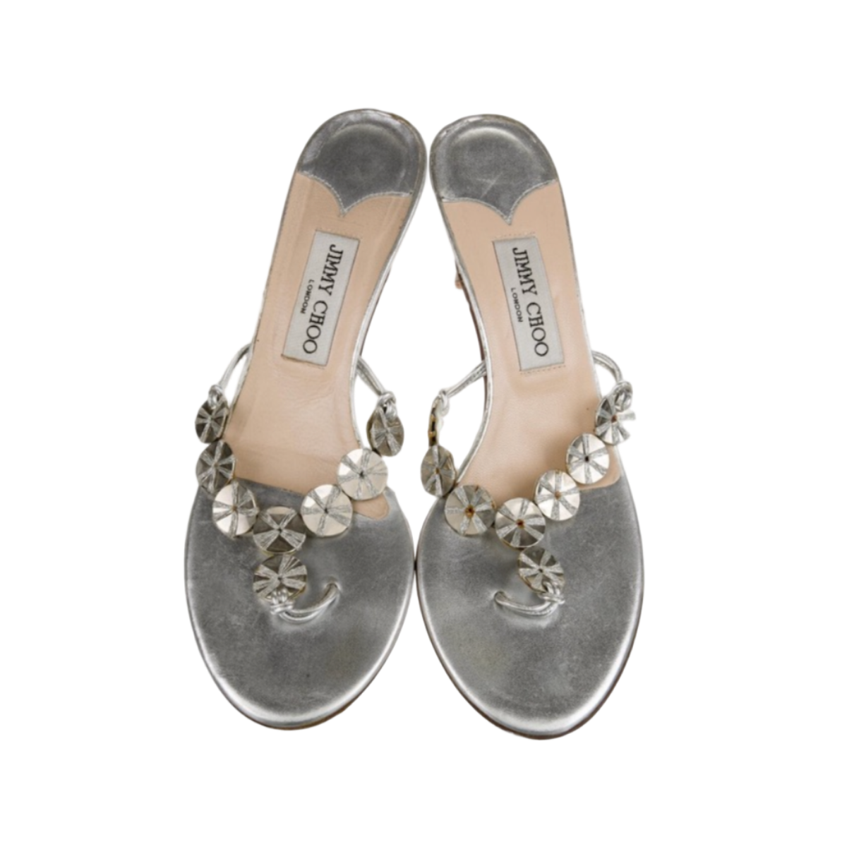 Jimmy Choo Silver Sandals