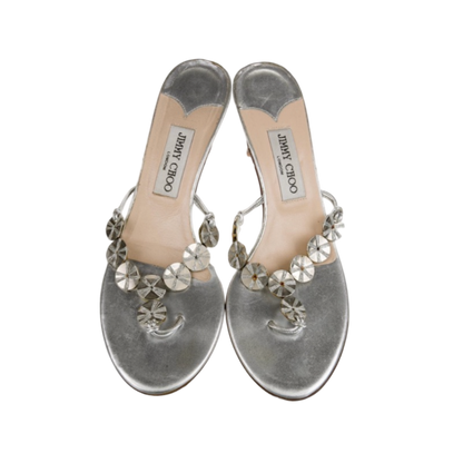 Jimmy Choo Silver Sandals
