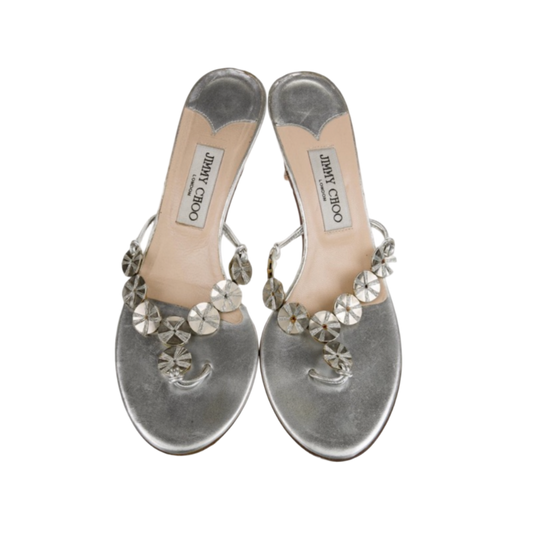 Jimmy Choo Silver Sandals
