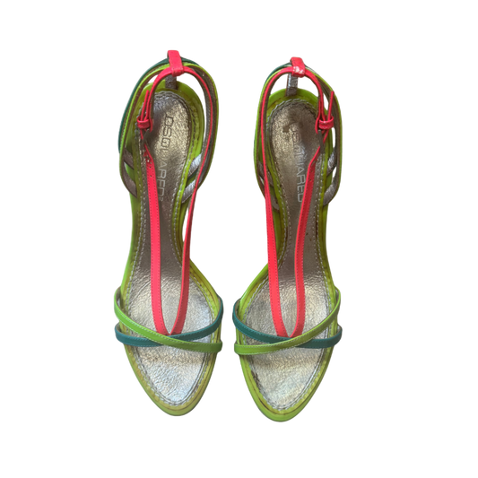 Dsquared² Neon Pink/Green/Blue Slingback Heels