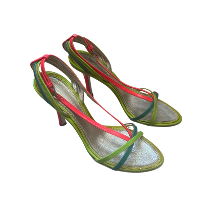 Dsquared² Neon Pink/Green/Blue Slingback Heels