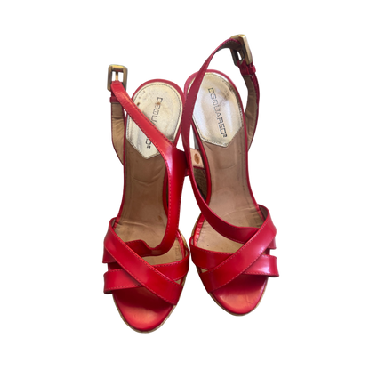 Dsquared² Red Wedge Heels