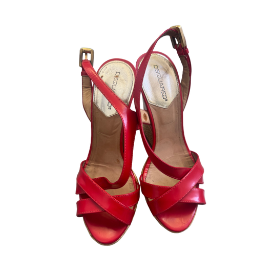 Dsquared² Red Wedge Heels