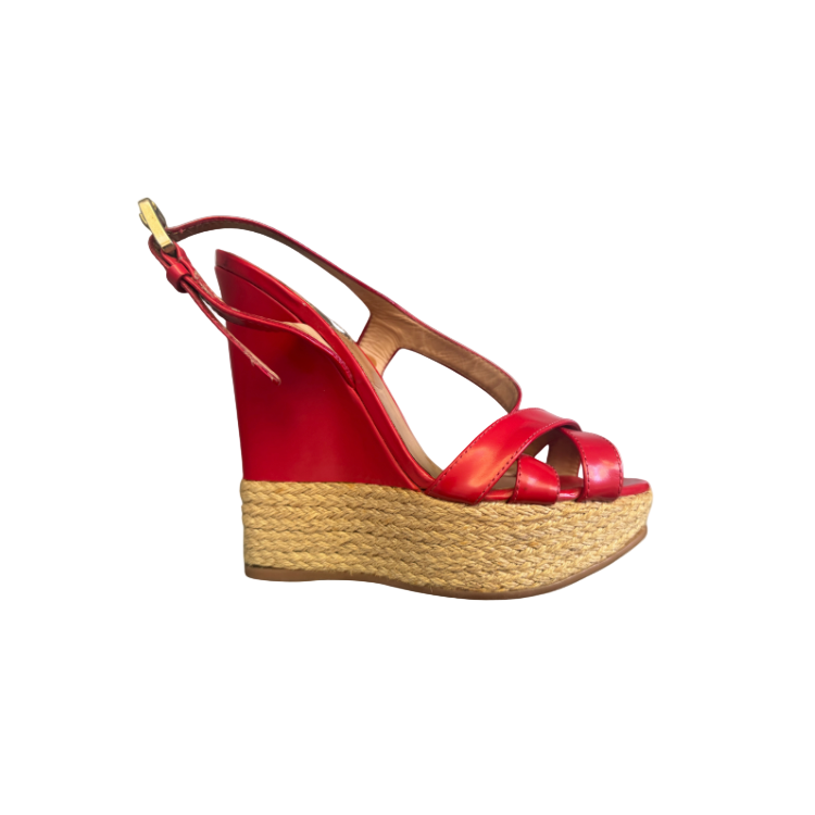 Dsquared² Red Wedge Heels