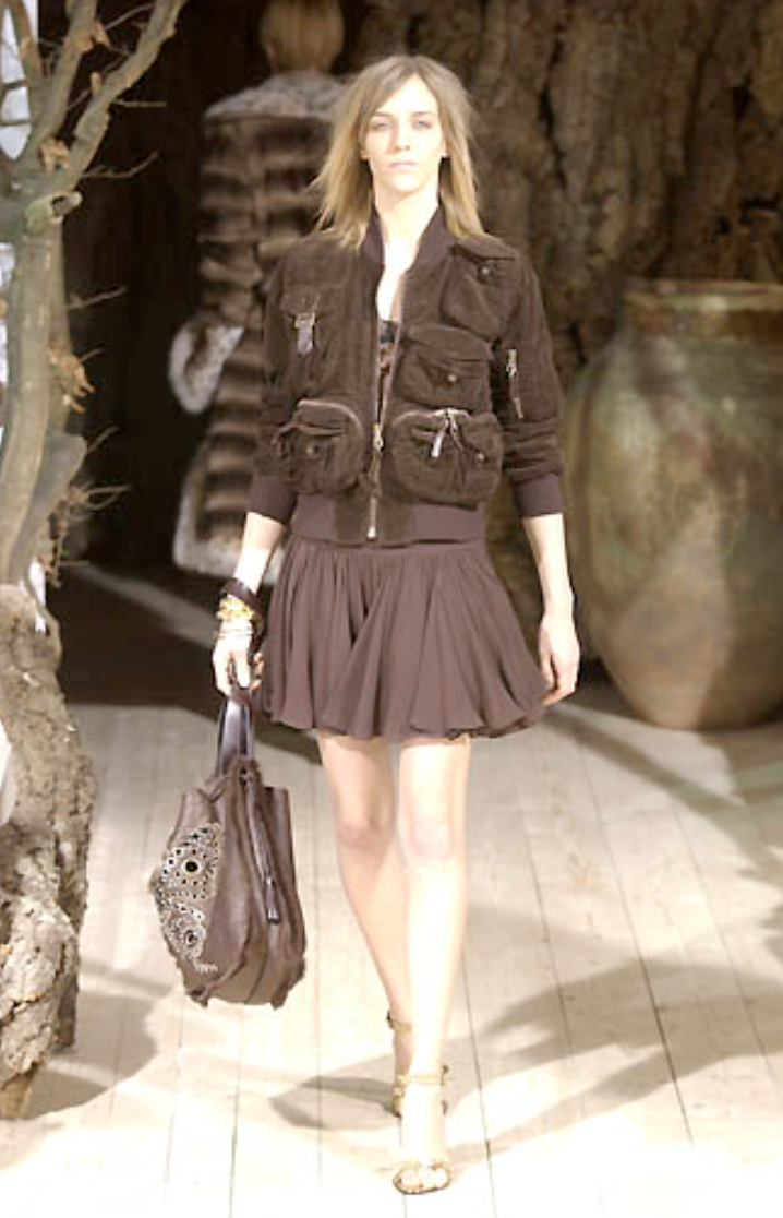 Dolce & Gabbana Rabbit Fur Lined Corduroy Cargo Jacket