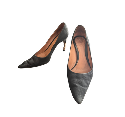 Gucci Logo Pumps w/ Bamboo Style Heel
