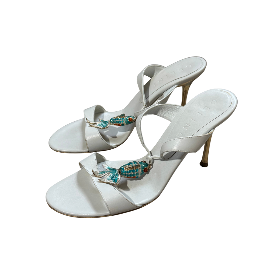 Celine Blue Koi Fish Heels